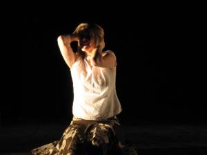 Female Actor overwhelmed by the emotions of acting.