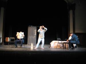 Nicholas Cole (centre) as 'Cody' in Geography Of A Horse Dreamer (w/ Andrew Jones & Matthew Spinney)