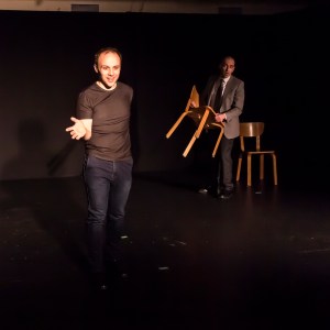 Michael Holmes-Lauder & Scott Shannon in Daniel MacIvor's IN ON IT (Moncton)