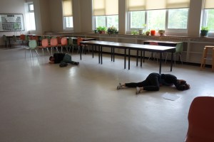 Michael Holmes-Lauder & Crystal Chettiar rehearsing  Standing At Opposite Ends Are Ducky & Murdock