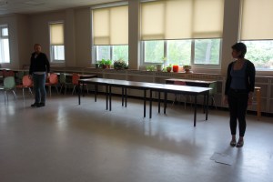 Michael Holmes-Lauder & Crystal Chettiar rehearsing  Standing At Opposite Ends Are Ducky & Murdock