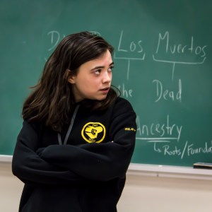 Amanda Thorne - rehearsal for THIS IS A PLAY (2019)