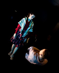 Caroline Coon as 'Ducky' (& Alex Fullerton as 'Murdock') in STANDING AT OPPOSITE ENDS ARE DUCKY & MURDOCK